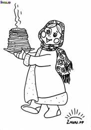 Раскраски Масленница Масленица. Русский праздник. Печем блины. Уходи зима - приходи весна. 