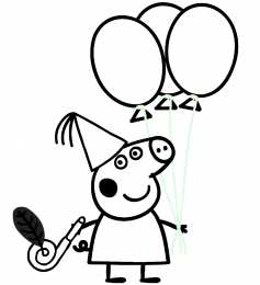 Раскраски Свинка Пеппа Раскраска Свинка Пеппа и ее семья для девочек.                      