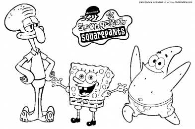 Раскраска Спанч Боб Раскраска для девочек и мальчиков про Спанч Боба.           