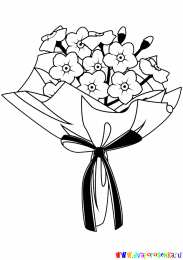 Раскраски букеты Раскраски букеты для девочек. Букет цветов для мамы. Цветы. 