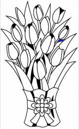 Раскраски букеты Раскраски букеты для девочек. Букет цветов для мамы. Цветы. 