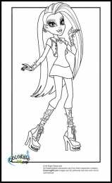 Раскраски Монстр Хай Раскраски для девочек Монстр Хай. Раскрась красивых Монстр Хай.