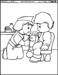 Раскраска день Врача Раскраска для детей про врачей. День медика. Врачи          