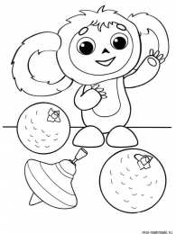 Раскраска Крокодил Гена и Чебурашка Раскраска для девочек крокодил Гена и чебурашка.             