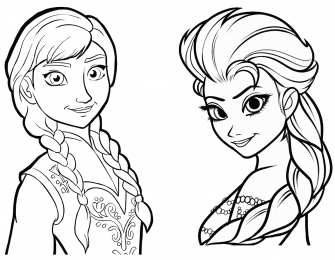 Раскраски Холодное сердце Раскраски для девочек Холодное сердце. Мультфильм про Анну и Эльзу.