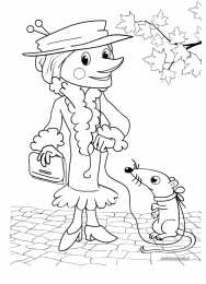 Раскраска Крокодил Гена и Чебурашка Раскраска для девочек крокодил Гена и чебурашка.             