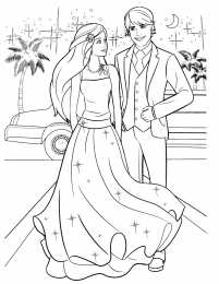 Раскраски Барби Раскраска барби для девочек. Куклы барби для маленьких принцесс.