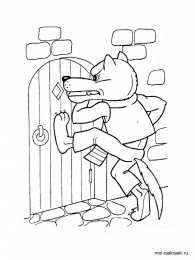 Раскраска 3 поросенка Раскраска для детей 3 поросенка. ниф - ниф наф-наф нуф-нуф. 