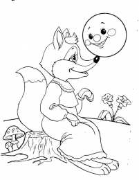 Раскраска Колобок Раскраска Колобок для детей. Колобок катиться по лесу)      