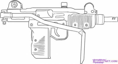 Раскраски оружие Раскраски оружие для мальчиков. Пистолеты. Автоматы. Пулеметы.