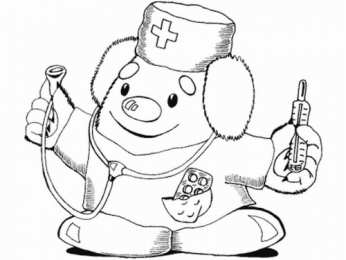 Раскраска день Врача Раскраска для детей про врачей. День медика. Врачи          