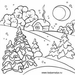 Раскраски зима Раскраски Зима для детей. Раскраски для самых маленьких     