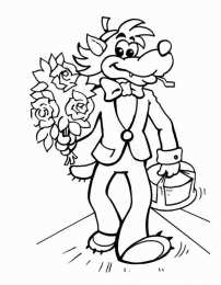 Раскраски Ну Погоди Раскраски для детей по мультфильму ну Погоди. Заяц и Волк.  