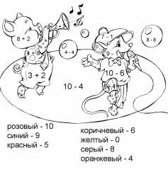 Математические раскраски Математические раскраски для решения примеров, задач, неравенств.