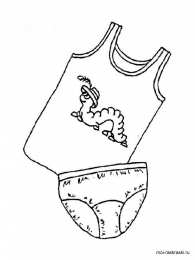 Раскраски Одежда Раскраски для малышей. Раскраски в виде одежды для детей.   