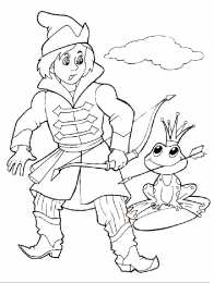 Раскраска Царевна Лягушка Раскраска для девочек про Царевну Лягушку.                  