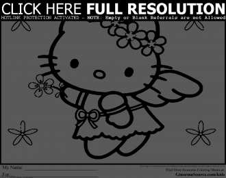 Раскраски Hello Kitty Раскраски для девочек про красивую и милую кошечку. Раскрась кошечку.