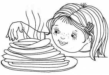 Раскраски Масленница Масленица. Русский праздник. Печем блины. Уходи зима - приходи весна. 