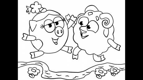 раскраски смешарики Раскраски для девочек смешарики.                            