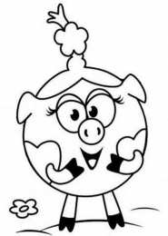 раскраски смешарики Раскраски для девочек смешарики.                            