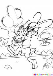 Раскраски Ну Погоди Раскраски для детей по мультфильму ну Погоди. Заяц и Волк.  