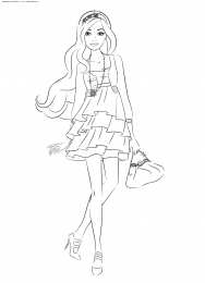 Раскраски Барби Раскраска барби для девочек. Куклы барби для маленьких принцесс.