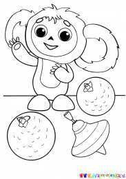 Раскраска Крокодил Гена и Чебурашка Раскраска для девочек крокодил Гена и чебурашка.             