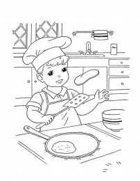 Раскраски Масленница Масленица. Русский праздник. Печем блины. Уходи зима - приходи весна. 