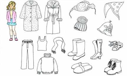 Раскраски Одежда Раскраски для малышей. Раскраски в виде одежды для детей.   