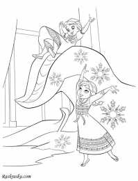 Раскраски Холодное сердце Раскраски для девочек Холодное сердце. Мультфильм про Анну и Эльзу.