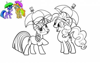 Раскраски Пони Раскраски для девочек. Разукрась пони. Розовые пони. Мультфильмы.