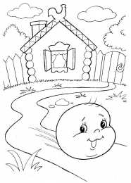 Раскраска Колобок Раскраски из сказки колобок