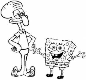 Раскраска Спанч Боб Раскраска для девочек и мальчиков про Спанч Боба.           