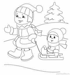Раскраски зима Раскраски Зима для детей. Раскраски для самых маленьких     