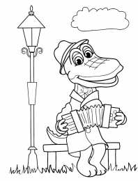 Раскраска Крокодил Гена и Чебурашка Раскраска для девочек крокодил Гена и чебурашка.             