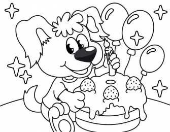 Раскраски День Рождения Раскраска для детей. День рождение - лучший праздник у детей.