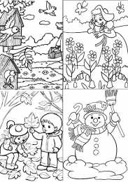 Раскраски времена года Раскраски времена года для детей и самых маленьких малышей. 