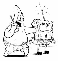 Раскраска Спанч Боб Раскраска для девочек и мальчиков про Спанч Боба.           