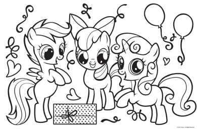 Раскраски Пони Раскраски для девочек. Разукрась пони. Розовые пони. Мультфильмы.
