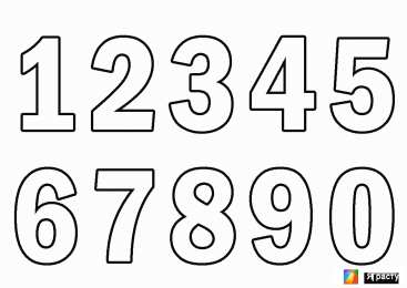 Раскраски цифры для школьников Раскраски цифры для первоклассников. Обучающие цифры. Один, два.