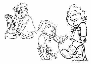 Раскраска день Врача Раскраска для детей про врачей. День медика. Врачи          