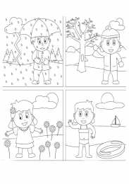 Раскраски времена года Раскраски времена года для детей и самых маленьких малышей. 
