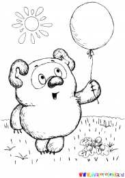 Раскраска Винни Пух Раскраска для детей Винни Пух , Пятачок и их лучшие друзья.  