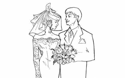 Раскраски про свадьбу. Раскраски про свадьбу для детей. Самый счастливый день.     