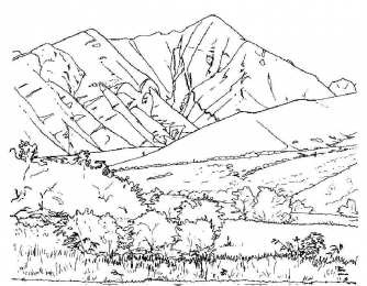 Раскраски пейзажи Раскраски горный пейзаж