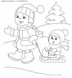  Обучающие раскраски зима в лесу