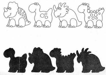  Раскраска найди мою тень.