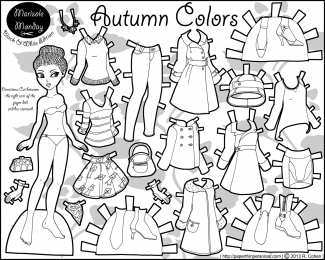 Вырежи одежду раскрась и одень куклу