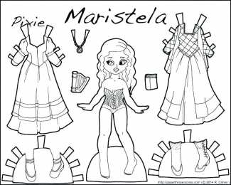 Вырежи одежду раскрась и одень куклу