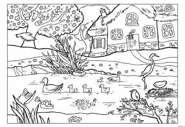  Раскраски природа